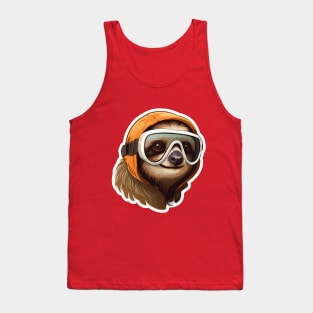 Sloth Wearing Ski Goggles Tank Top